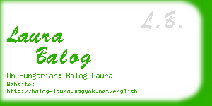 laura balog business card